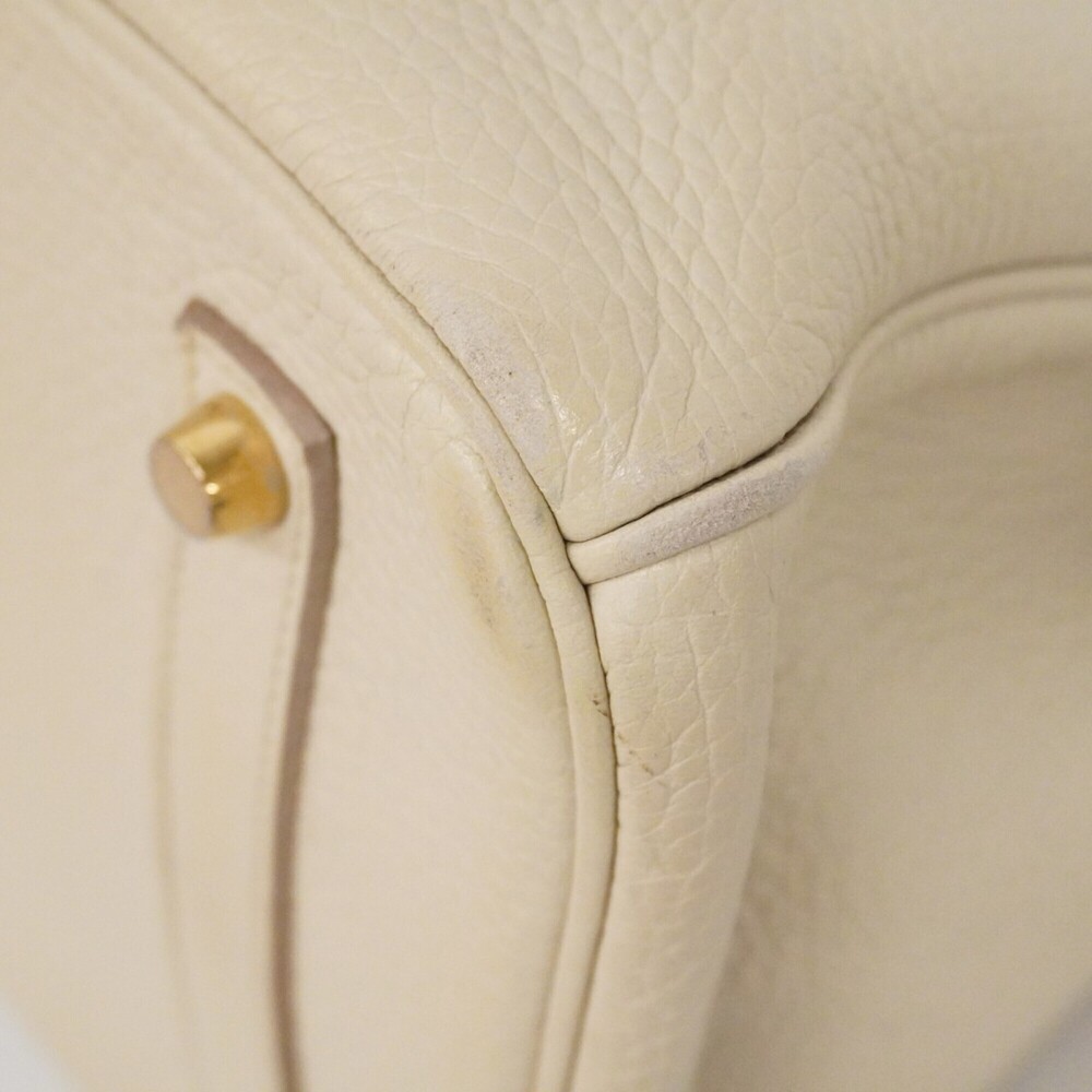 Hermes Birkin 35 handbag, Taurillon Clemence leather, Craie, A stamp, ladies'. - Picture 11 of 13